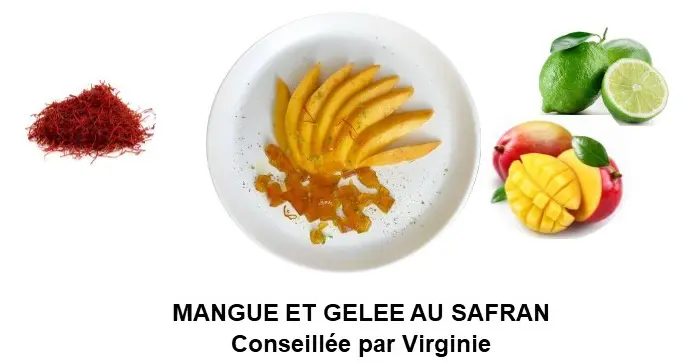 Mangue et gelée au safran (4 personnes)